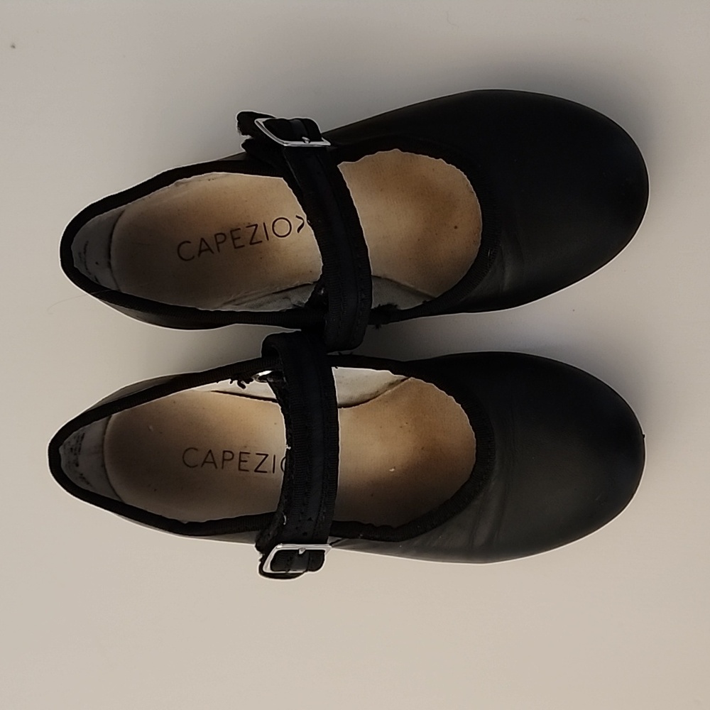 Kids Capezio Black Mary Jane Tap Shoe Size 10.5